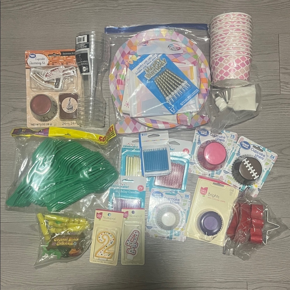 Colorful Party Supplies, Birthday, Christmas, Halloween, Lot